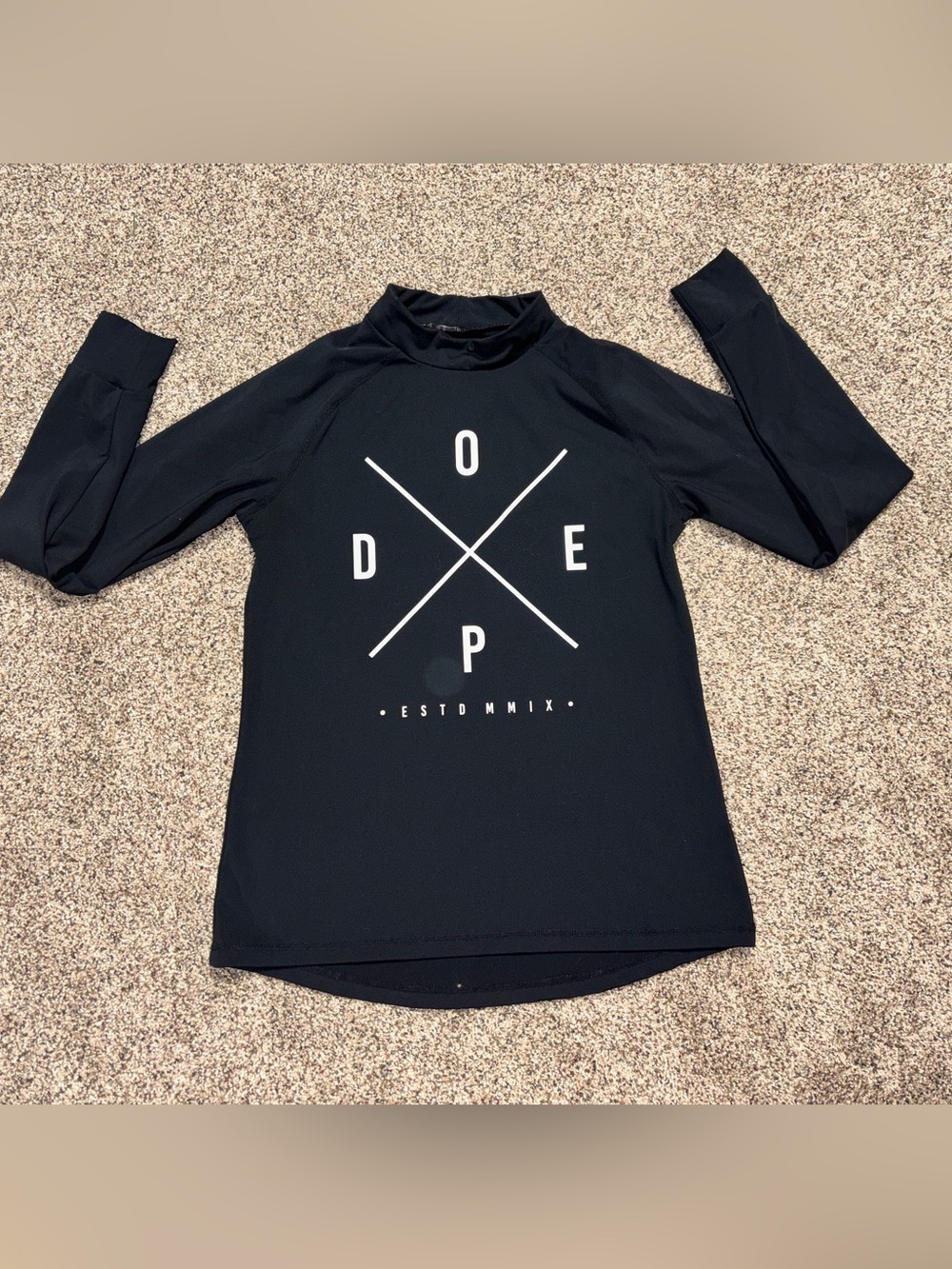 Dope Snow Women’s XS Snuggle Base Layer Black Long Sleeve Mock Turtleneck